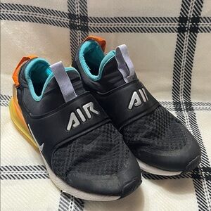 Nike Big Kids Black and Orange Sneakers